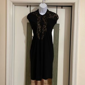 Lauren Black Lace Evening Dress